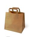Pack 250 Bolsas PAPEL KRAFT - Asa Plana 80grs / Medidas 28x17x29cm