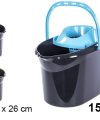 Pack 12 Cubos Plástico de fregar rectangular  15 litros