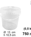 Pack 12 Envase Multiusos 750cc / 0.5kg / Medidas 13x10.5cm