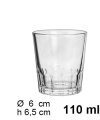 Pack 72 Vasos Cristal Carajillo & Cortado 11cl / Medidas 6x6x6.5cm