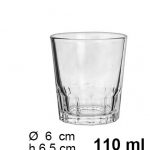 Pack 72 Vasos Cristal Carajillo & Cortado 11cl / Medidas 6x6x6.5cm