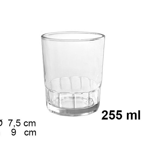 Pack 36 Vasos Cristal Agua Candanchu 255 ml