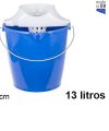 Pack 12 Cubos Plástico con escurridor 13 litros