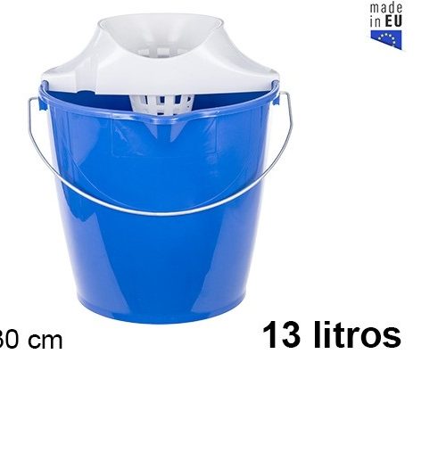 Pack 12 Cubos Plástico con escurridor 13 litros