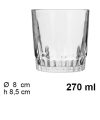 Pack 72 Vasos Cristal Agua 270ml Modelo Montecarlo