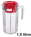 Pack 12 Jarras Cristal 1.5 Litros / Medida 24x16x12cm