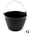 Pack 10 Capazos poliestileno con asa hierro 12 litros 34x36x21cm