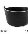 Pack 12 Capazos polietileno con asa hierro 14 litros 22x33x36cm