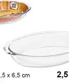 Pack 6 Fuente sCristal Ovalada 2,5L / Medida 35,5x22,5x6,5cm