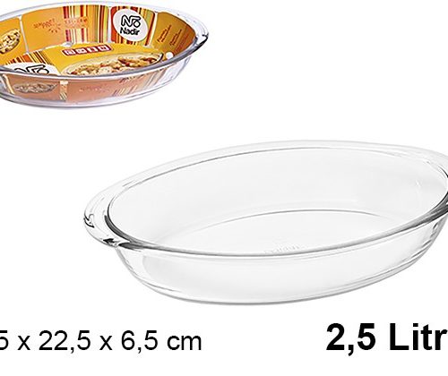 Pack 6 Fuente sCristal Ovalada 2,5L / Medida 35,5x22,5x6,5cm