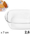Pack 6 Fuentes Cristal Cuadrada Grande 2,6L / Medida 26,5x24x7cm