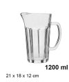 Pack 12 Jarras Cristal Casablanca 1200ml / Medida 21x18x12cm