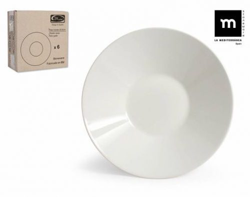 Pack 6 Platos Hondos Mod Ivory 23.5cm