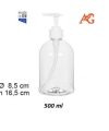 Pack 12 Botellas Plástico Campana  c/Dosificador  Gel 500ml / Medida 16.5x8.5cm
