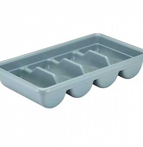Cubeta Polietileno Gris 4 Departamentos Cubiertos Chef / Medidas 52x28,9cm
