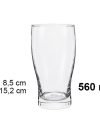 Pack 48 Vasos Cristal Mod Cerveza & Beer  560ml /Medida 15.2x8.5x8.5cm