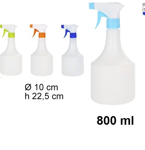 Pack 12  Botellas 800ml c/ Pulverizador / Medidas10x10x22.5cm