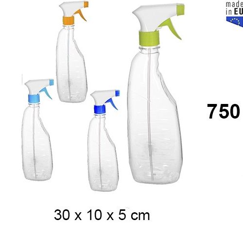 Pack 11 Botellas PET c/Pulverizador 750ml /Medida 30x10x5cm