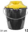 Pack 12 Cubos Plástico c/escurridor Asa hierro 13 Litros
