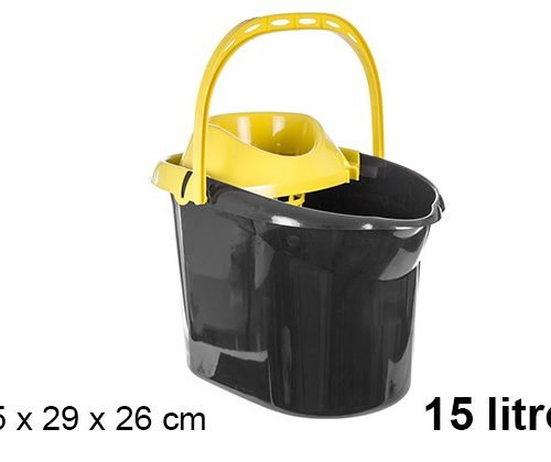 Pack 12 Cubos Plastico c/escurridor Rectangular 15 litros