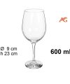 Pack 6 Copas Cristal Combinados Barone 600ml / Medidas 23x9cm