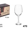 Pack 12 Copas Cristal Vino Mod Queen 470ml / Medida 22x8,5cm