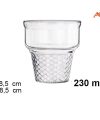 Pack 24  Vasos Cristal Helado  230ml / Medida 8.5x8.5x8.5cm