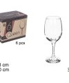 Pack 12 Copas Cristal Vino Mod Queen 365ml / Medida 20x8cm