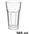 Pack 24 Vasos Cristal Agua Mod Casablanca 365ml / Medidas 15x8x8cm