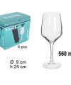 Pack 24 Copas Cristal Vino Mod Rioja 560ml / Medidas  24x9cm