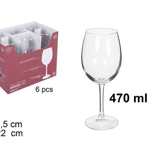 Pack 24 Copa Cristal Mod Vintia & Vino Enología 47cl / Medidas 22x8,5cm