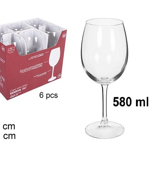 Pack 24 Copas Cristal Mod Vintia &Vino Enología 58cl / Medidas 23x9cm