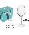 Pack 24 Copas Cristal Mod Rioja Vino 42cl / Medidas 23x8.5cm