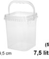 Pack 12 Envases Multiusos Cuadrados 7500cc (5kg) / Medidas  26x21.5x19.5cm