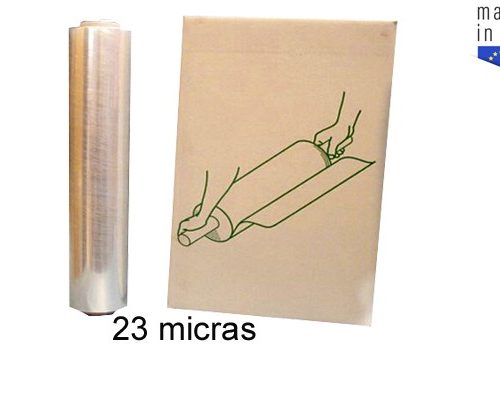Pack 6 Bobinas Film Estirable 23 micras 2 KILOS  Natural/ Medidas 50x8.5x8.5cm
