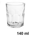 Pack 72 Vasos Cristal Agua Mod Hispania 140ml / Medidas 6,3x6,3x7,5cm