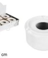 Pack 36 Ceniceros Cerámica Redondo Blanco / Medidas 11x5x7cm