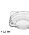 Pack 72 Cenicero cristal Cuadrado 12cm / Medidas 12x12x3.5cm