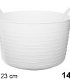 Pack 12 Capazos Polietileno Blanco 14 litros / Medidas 39X34X23cm