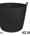 Pack 10 Capazos Polietileno Negro 42 litros / Medidas 36x49x45cm