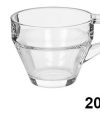 Pack 72 Tazas Cristal Cafë con Leche 200ml / Medidas 7x11.5x8.5cm