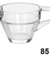 Pack 72Tazas Cristal de Café 85ml / Medidas 29x7x6
