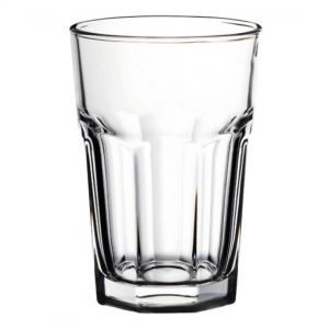 Vaso cristal borde plateado 670 ml setx2