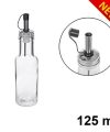 Pack 12 Aceiteras % Vinajeras Cristal Redonda Tapón Acero Antigoteo 125ml / Medidas 18x5cm