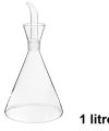 Pack 12 Aceiteras Cristal Antigoteo 1L / Medidas 26x13.5x13.5cm