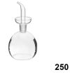 Pack 24 Aceiteras Cristal Redonda Antigoteo 250ml / Medidas 17x8x8cm