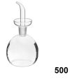 Pack 24 Aceiteras Cristal Redonda Antigoteo 500ml / Medidas 22x10,5x10,5cm