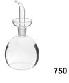 Pack 12 Aceiteras Cristal Redonda Antigoteo 750ml / Medidas 23x11,5x11,5cm