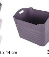 Pack 24 Cestas Mod Hilly 3 Litros  Colores Surtidos / Medidas 14,5x19x14cm