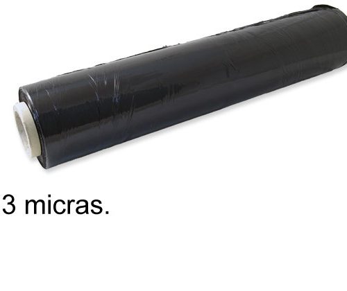 Pack 6 Bobinas Film Estirable Negro 23 micras 2kilos / Medidas 52x9cm